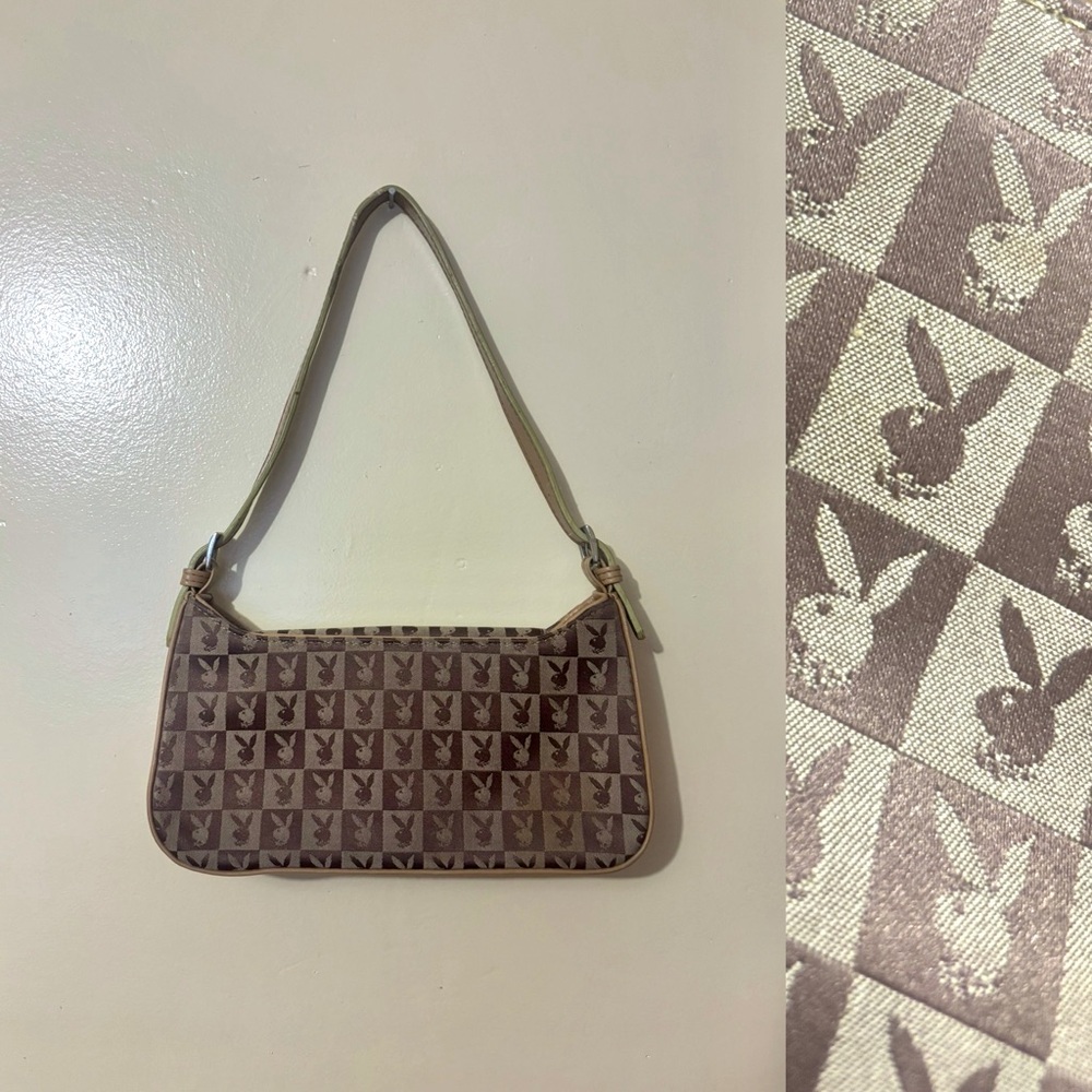 ✨ RARE ✨ VINTAGE PLAYBOY • Checkered Shoulder Bag